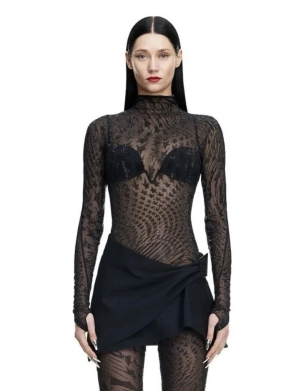Mugler x H&M rhinestone star embellished top - Picture 1 of 9
